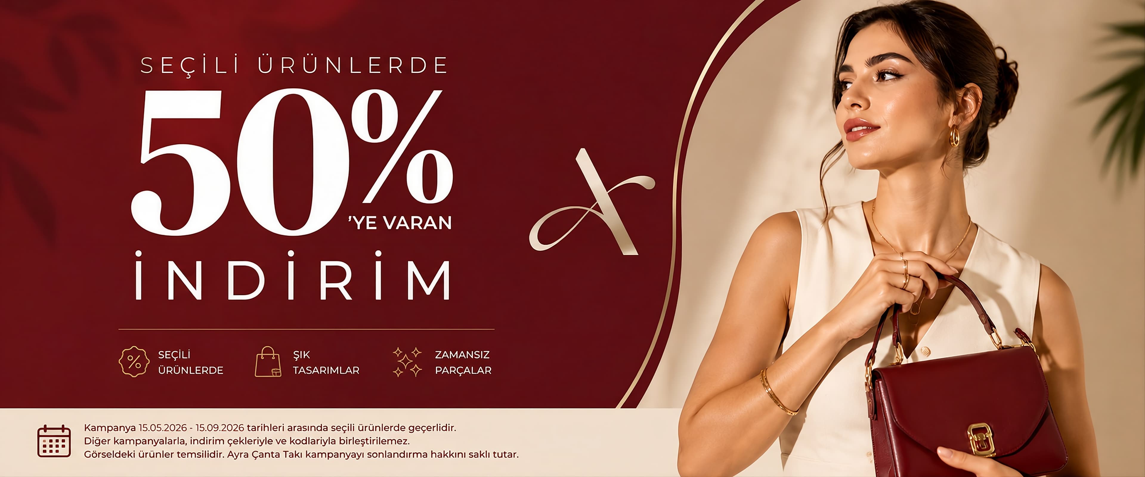 Seçili ürünlerde %50'ye varan indirim