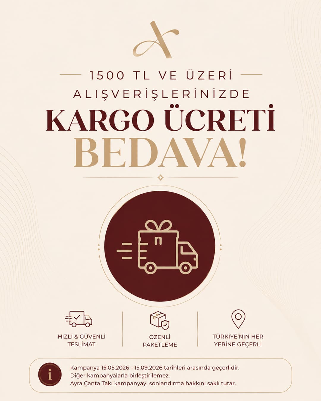 1500 TL ve üzeri alışverişte kargo bedava