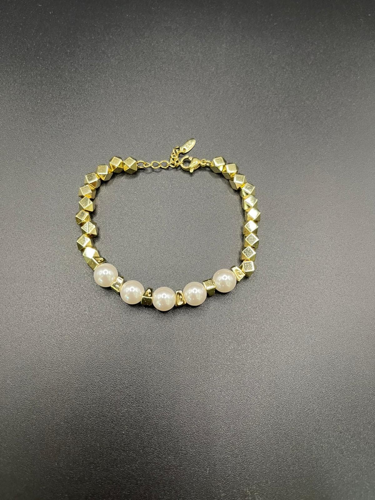 Xuping Modern Pearl & Cube / Geometrik Küp ve İnci Kombin Bileklik — 2