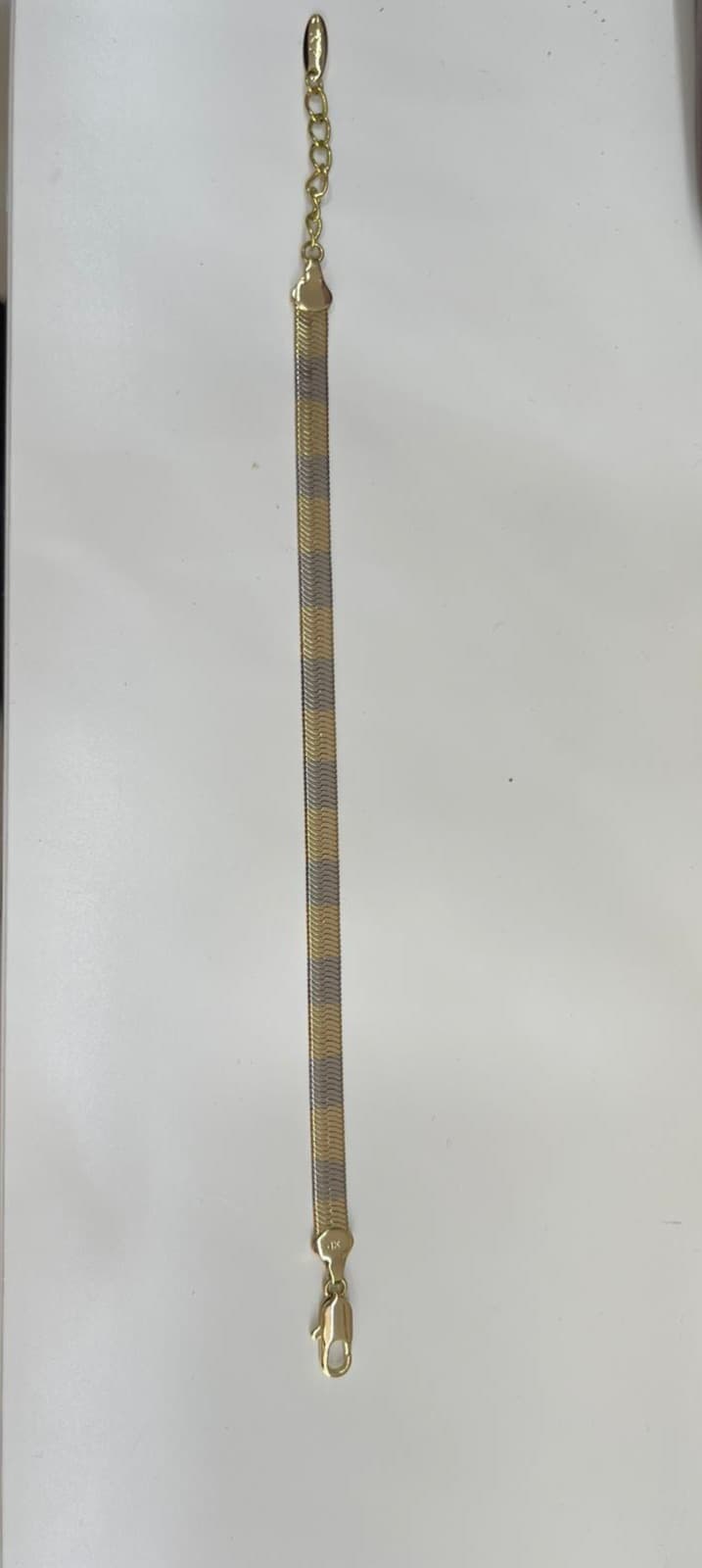 Xuping Tri-Color Herringbone / Üç Renkli İtalyan Ezme Zincir Bileklik — 3